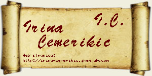 Irina Čemerikić vizit kartica